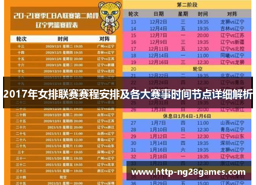 2017年女排联赛赛程安排及各大赛事时间节点详细解析 2017年女排联赛赛程安排及各大赛事时间节点详细解析